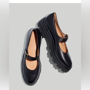 Madewell Freya Platform Lugsole Mary Jane, NWOT
